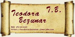 Teodora Bežunar vizit kartica